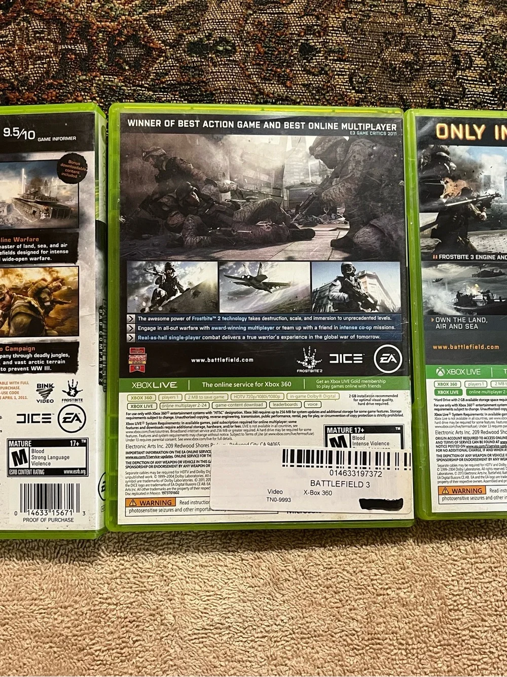 Xbox 360 Battlefield Game Bundle (Green)